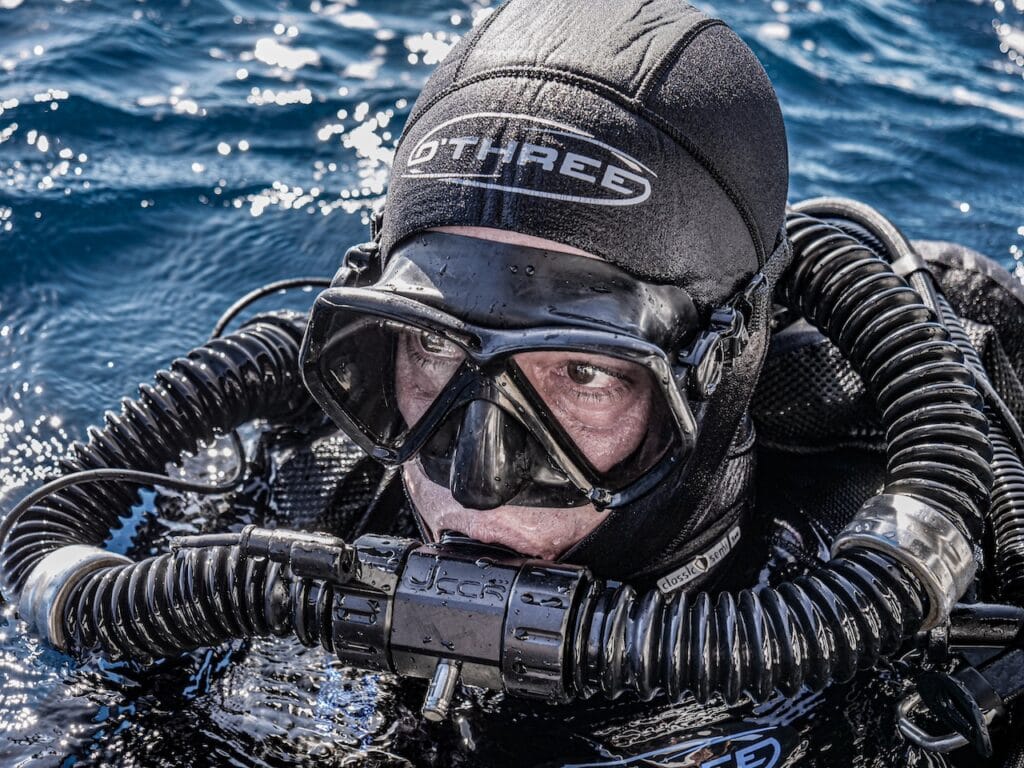 Will Goodman in technical diving equipment